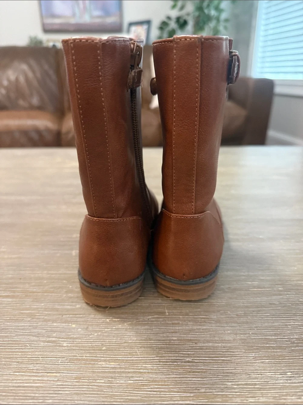Cat & Jack Toddler Brown Mid-Calf Buckle Boots